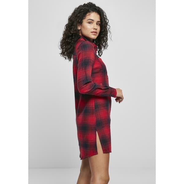 Urban Classics Skjorte Kjole Check Blå XS Kvinde