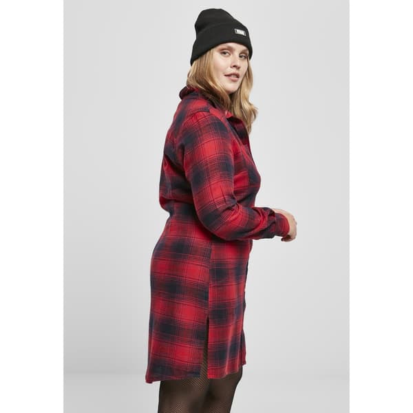 Urban Classics Skjorte Kjole Check Blå XS Kvinde