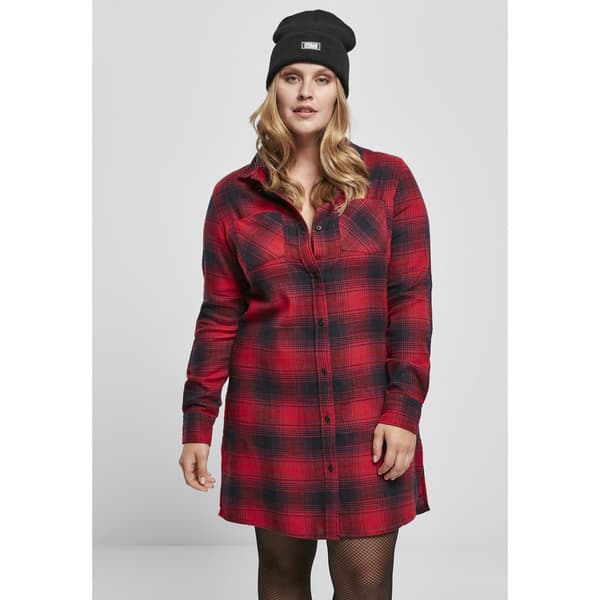 Urban Classics Skjorte Kjole Check Blå XS Kvinde