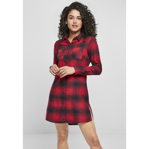 Urban Classics Skjorte Kjole Check Blå XS Kvinde