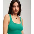 Miniatyrbillede 3 af 4: Superdry Ærmeløs Midikjole Square Neck Jersey Grøn S Kvinde