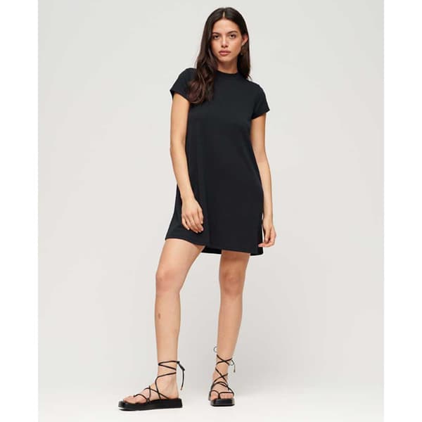Superdry Lyhythihainen Lyhyt Mekko A-line Musta XS Nainen