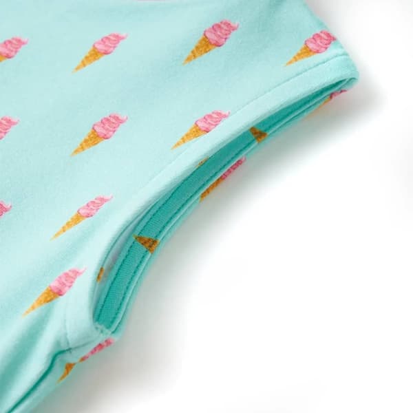 vidaXL Lasten mekko kiristysnyörillä vaalea minttu 92