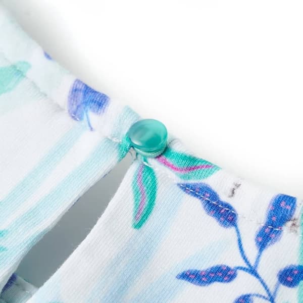 vidaXL Lasten Mekko ecru ja tumma minttu 128
