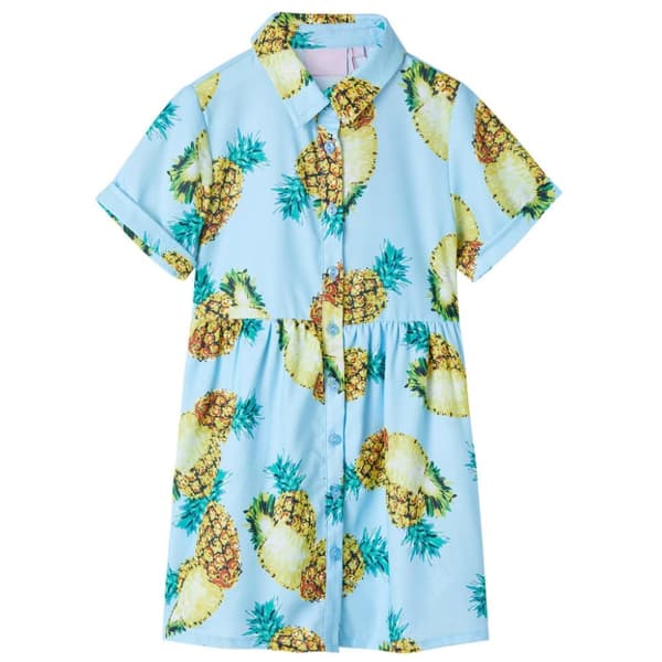 vidaXL Lasten mekko sininen 128