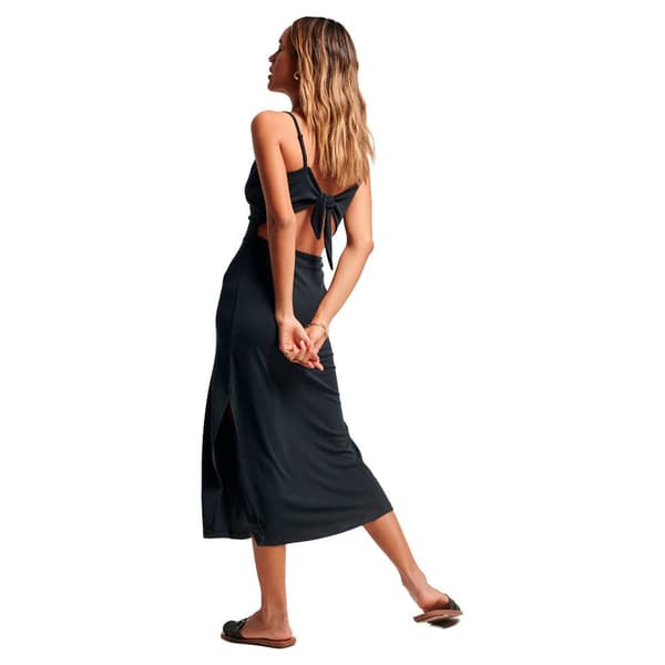 Superdry Ärmlös Lång Klänning Studios Jersey Open Back Svart XL Kvinna