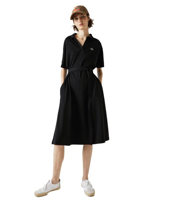 Lacoste Lyhythihainen Mekko Polo V Musta M Nainen