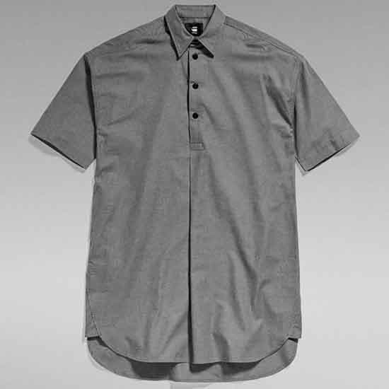 G-star Kortærmet Kort Kjole Shirt Grå M Kvinde