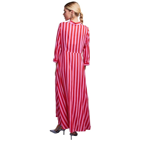 Yas Långärmad Skjortklänning Savanna Röd,Rosa L Kvinna