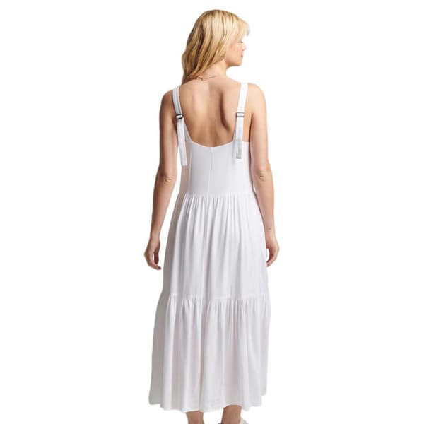 Superdry Klänning Studios Woven Maxi Vit M Kvinna