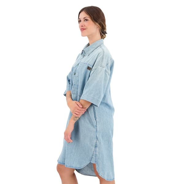 G-star Långärmad Klänning Denim Blå XL Kvinna