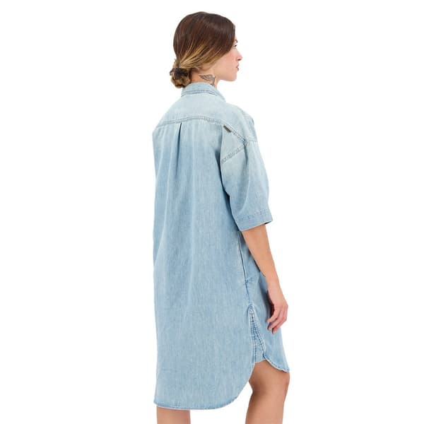 G-star Långärmad Klänning Denim Blå XL Kvinna