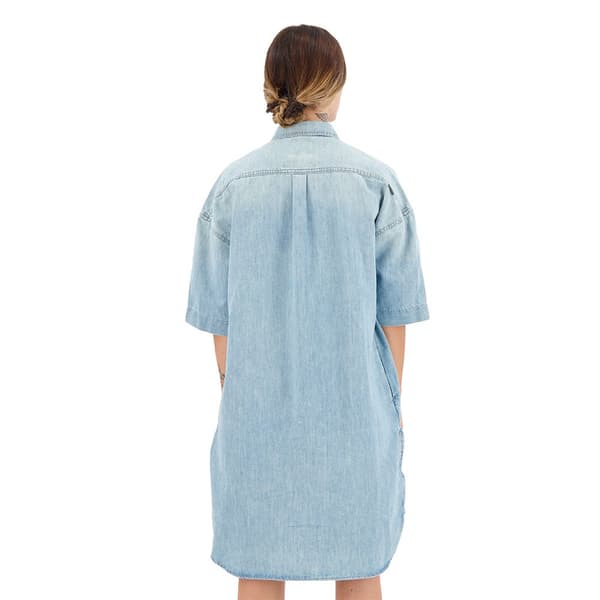 G-star Långärmad Klänning Denim Blå XL Kvinna