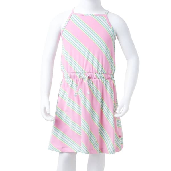 vidaXL Lasten hihaton mekko kiristysnyörillä pinkki 116