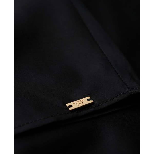 Superdry Ärmlös Lång Klänning Satin Racer Svart L Kvinna