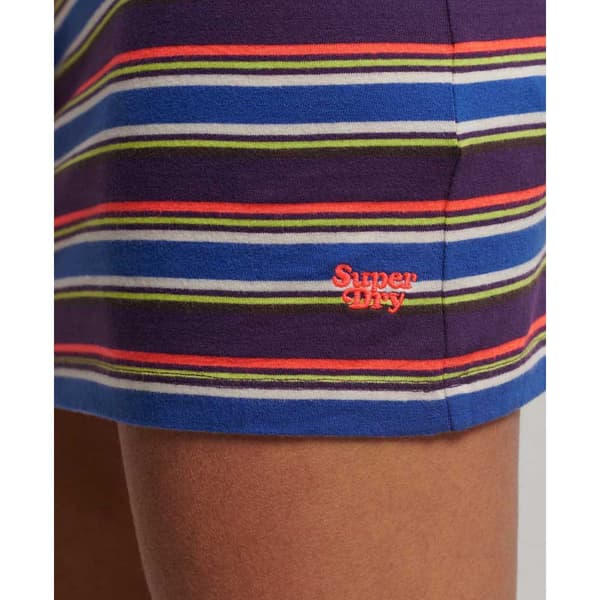 Superdry Hihaton Lyhyt Mekko Vintage Stripe Ruskea XL Nainen