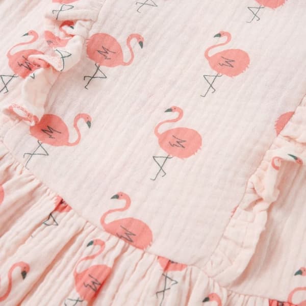 vidaXL Barnekjole med volanger myk rosa 140