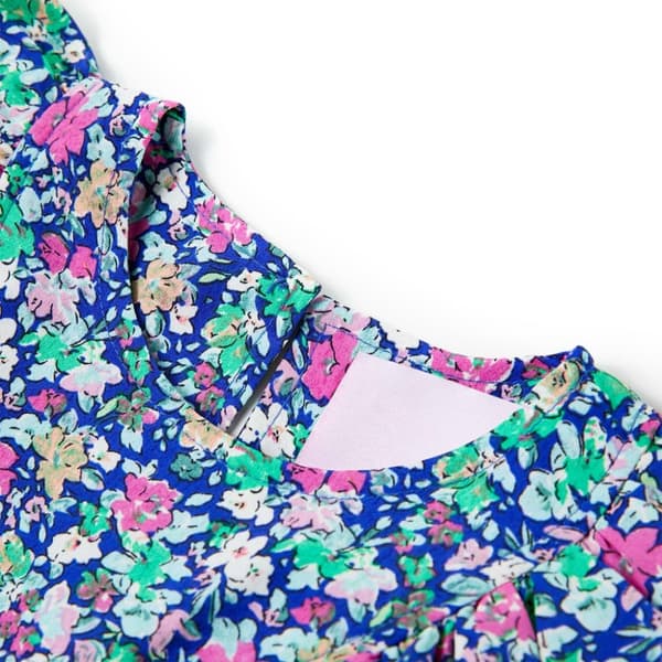 vidaXL Lasten mekko röyhelöhihoilla koboltinsininen 92
