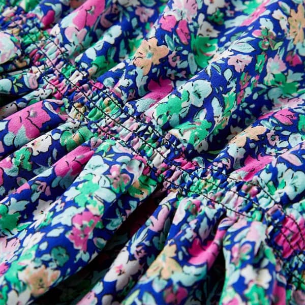 vidaXL Lasten mekko röyhelöhihoilla koboltinsininen 92