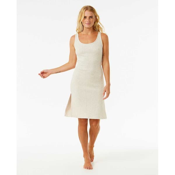 Rip Curl Kort Kjole Uden ærmer Sea Of Dreams Rib Beige M Kvinde
