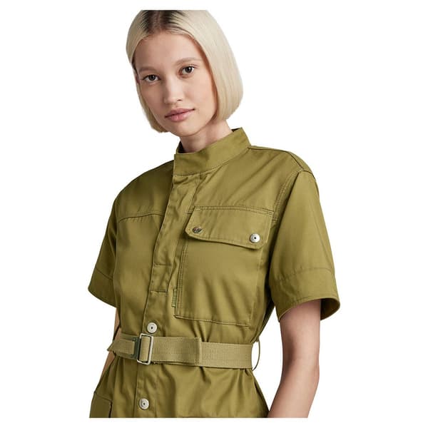 G-star Kortärmad Klänning Utility Grönt XS Kvinna