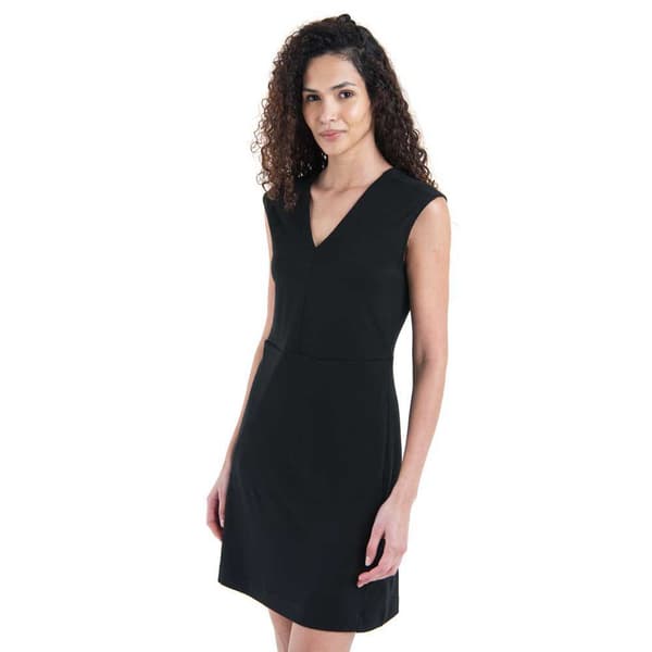 Icebreaker V-päällinen Mekko Merino 200 Granary Musta L Nainen