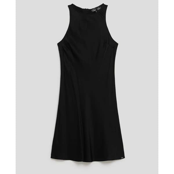Superdry Ärmlös Kort Klänning Satin Racer Svart XS Kvinna