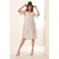 Miniatyrbild 1 av 4: Polka Dot Dress - Vit - Dam - V-ringad - 100% Viskos