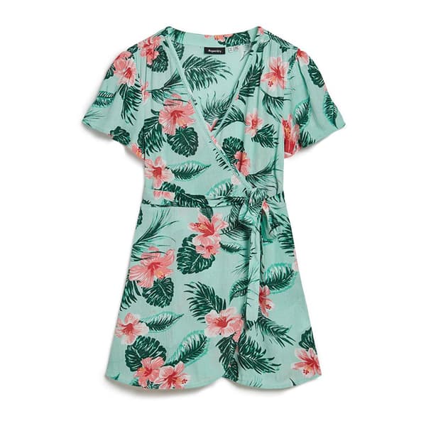 Superdry Printed Wrap Lyhythihainen Lyhyt Mekko Monivärinen L Nainen
