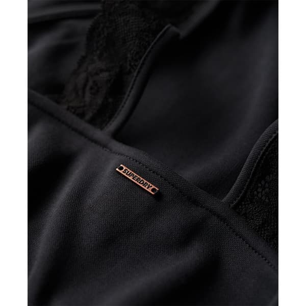 Superdry Fit & Flare Långärmad Midiklänning Svart M Kvinna