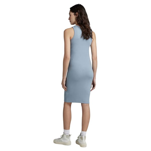 G-star D23368-c534 Slim Fit ærmeløs Kort Kjole Blå M Kvinde