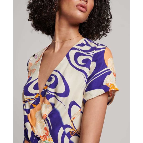 Superdry Vintage Jumpsuit Klänning Blå M Kvinna
