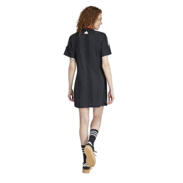 Adidas Tiro Cut 3 Stripes Jacquard Tee Kjole Sort M Kvinde
