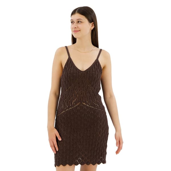 Superdry Crochet Cami ärmlös Kort Klänning Brun XS Kvinna