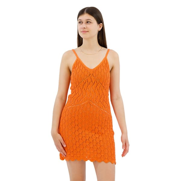 Superdry Crochet Cami ärmlös Kort Klänning Orange M Kvinna