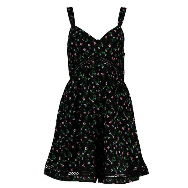 Superdry Lace Trim ärmlös Kort Klänning Grönt S Kvinna