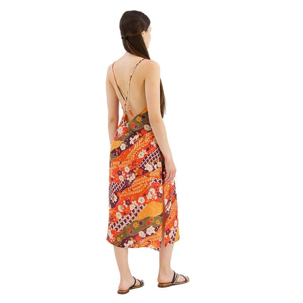 Superdry Printed Slip ärmlös Lång Klänning Orange XS Kvinna