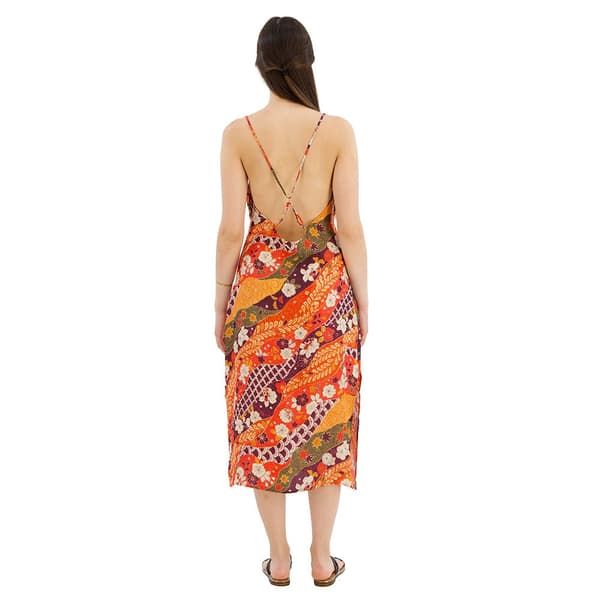 Superdry Printed Slip ärmlös Lång Klänning Orange XS Kvinna