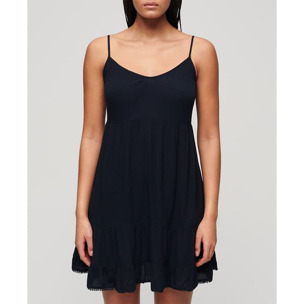 Superdry Beach Hihaton Lyhyt Mekko Musta S Nainen