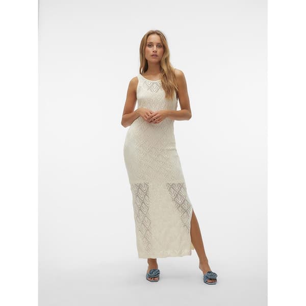 Vero Moda Riviera ärmlös Lång Klänning Beige M Kvinna