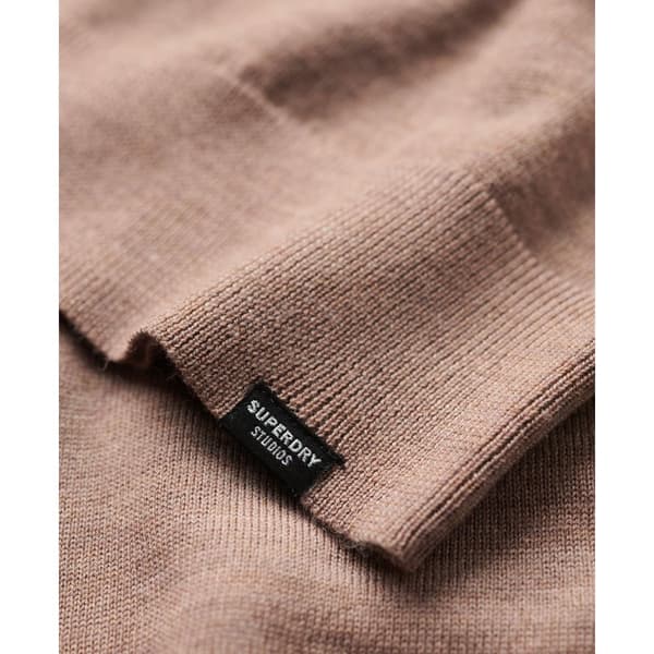 Superdry Studios Merino Mini Klänning Brun XL Kvinna