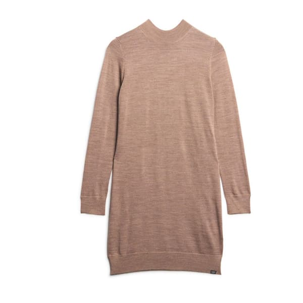 Superdry Studios Merino Mini Klänning Brun XL Kvinna