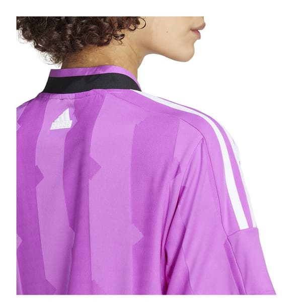 Adidas Tiro Cut 3 Stripes Jacquard Tee Mekko Violetti S Nainen