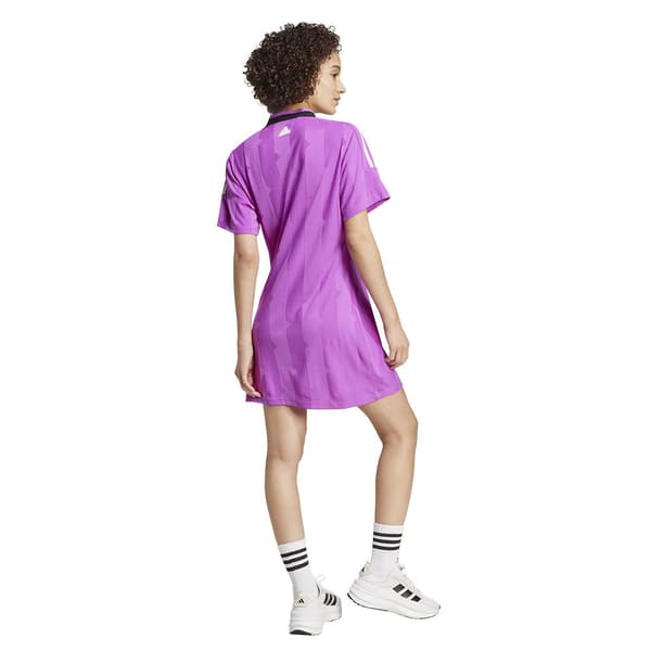 Adidas Tiro Cut 3 Stripes Jacquard Tee Mekko Violetti S Nainen