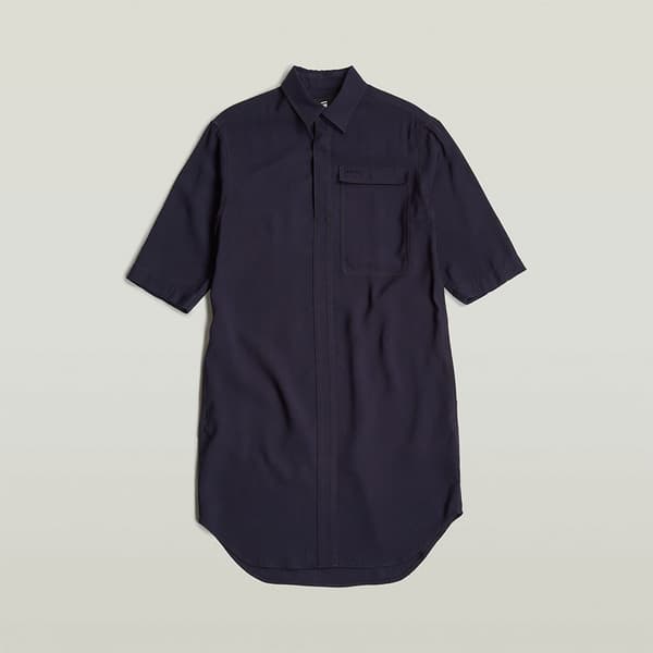G-star Cargo Tunic Kjole Med Lange ærmer Blå M Kvinde