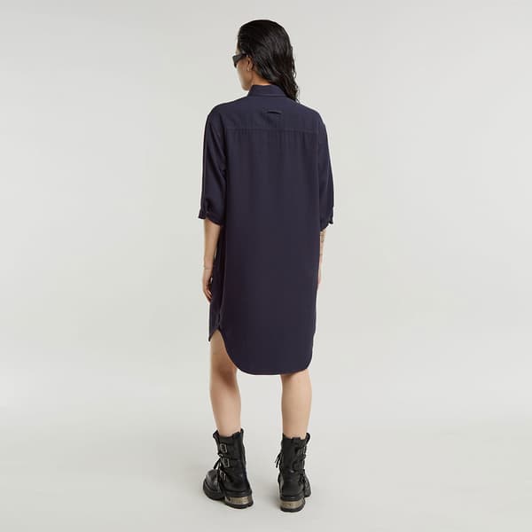 G-star Cargo Tunic Kjole Med Lange ærmer Blå M Kvinde