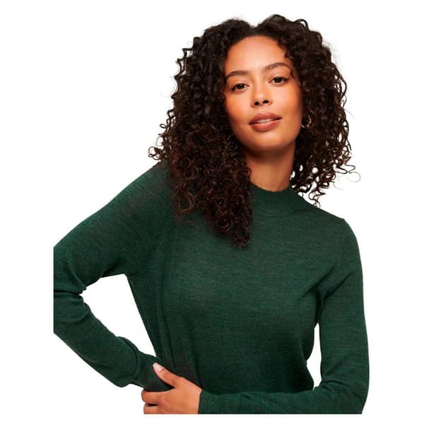 Superdry Studios Merino Mini Klänning Grönt S Kvinna