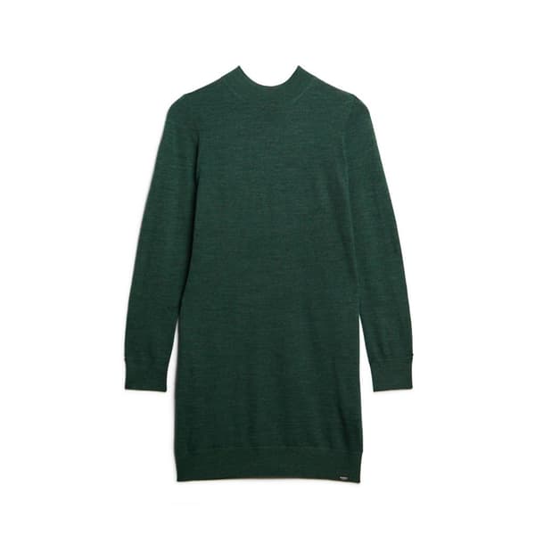 Superdry Studios Merino Mini Klänning Grönt S Kvinna