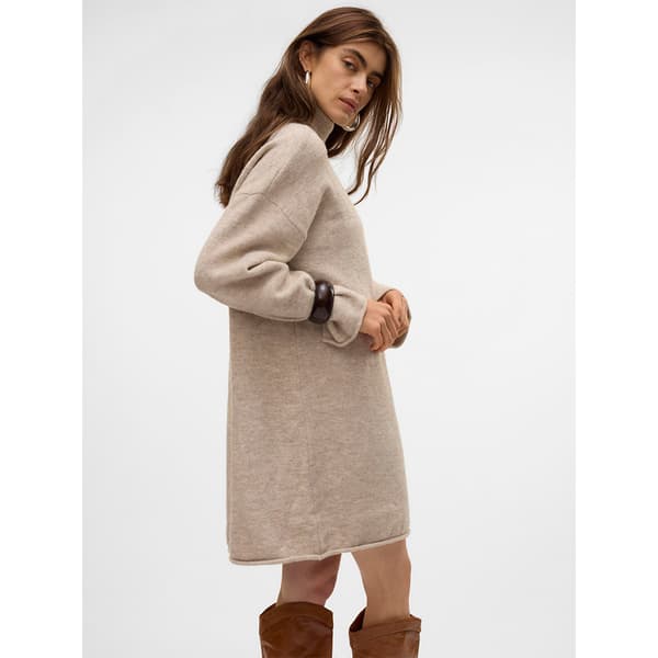 Vero Moda Gemma Klänning Med Långa ärmar Beige S Kvinna