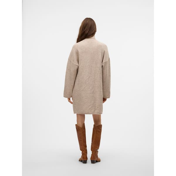 Vero Moda Gemma Klänning Med Långa ärmar Beige S Kvinna